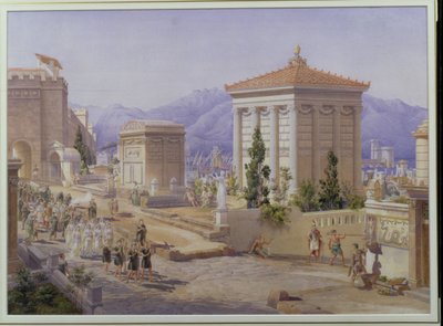 The Via dei Sarpolcri, Pompeii (c.1855) by Frederick Pepys Cockerell
